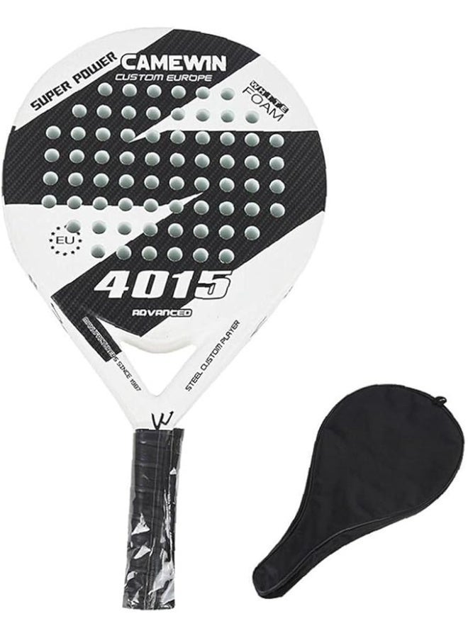 Upgraded beach tennis racket, unisex, carbon fiber face with EVA memory foam core, excellent ball control, comes with racket cover, white version. - Image 2